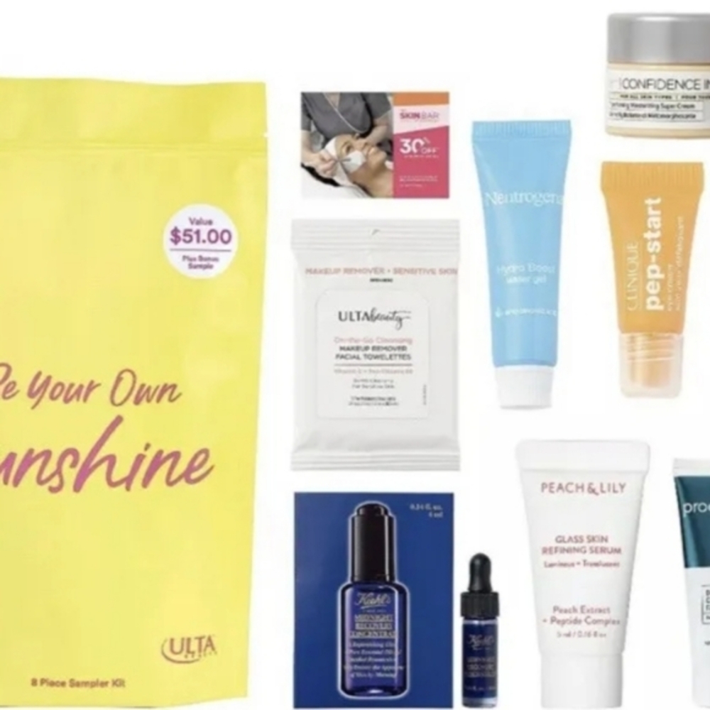 ULTA Beauty 8 Pc Makeup Beauty Gift Set Be Your Own Sunshine NEW